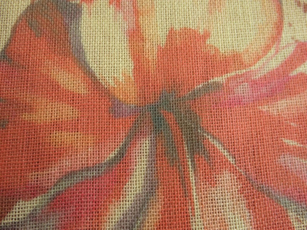 Mg Tk függöny Len X9 Sárgabarack Virágok 160cm lengyel 2,2m