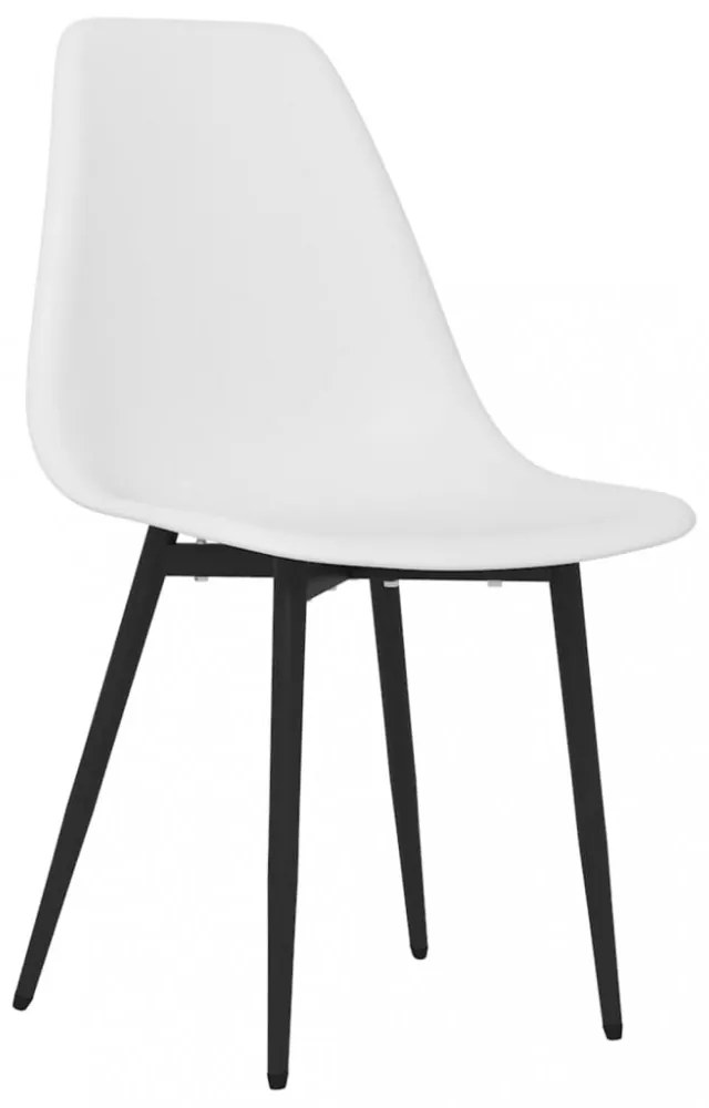 4 db fehér polipropilén étkezőszék
