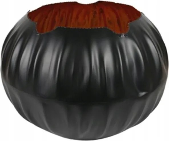 Fém Kaspó Fedél Tök Fekete-arany 30 CM