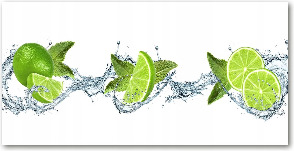 Fotótapéta falra edzett üveg lime 140x70