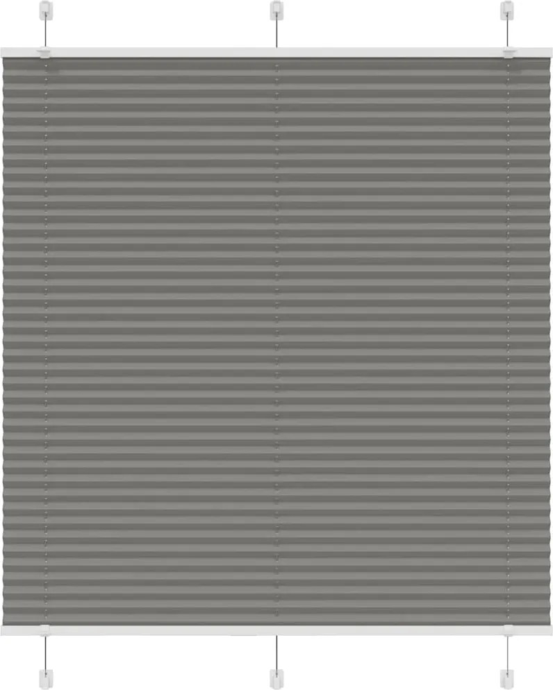 vidaXL pliszírozott redőny antracit 120x150 cm szövetszélesség 119,4cm