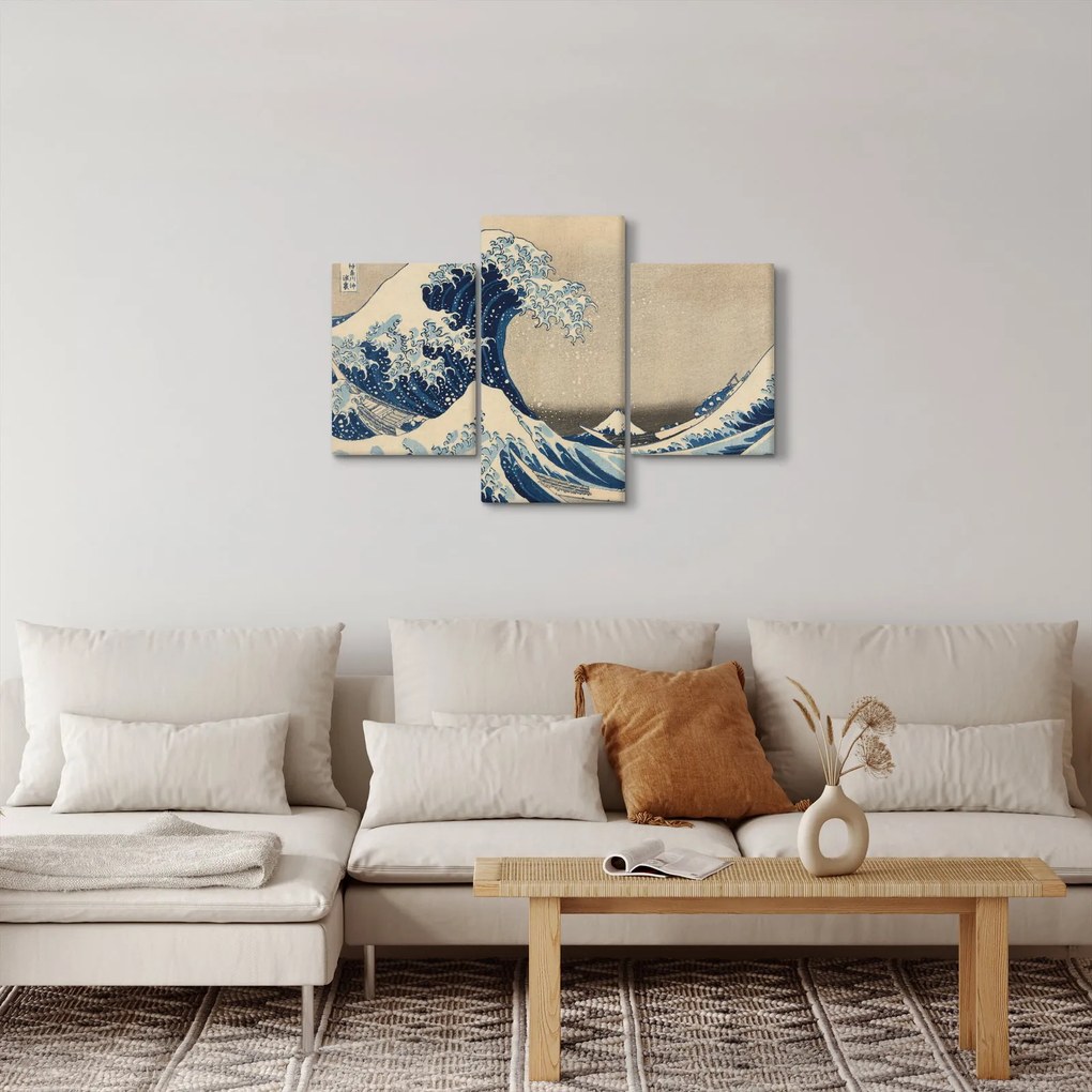 Kép - Katsushika Hokusai, Under the Wave off Kanagawa, reprodukciók (90x60 cm)