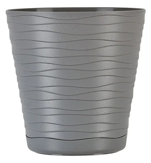 Cseréptányér, Tedi, 13 cm, műanyag, szürke