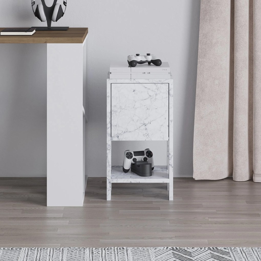 Éjjeliszekrény Ema - Carrara Marble