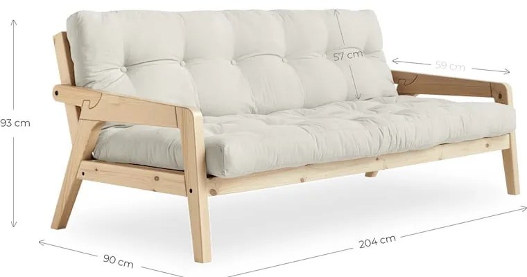 Zöld kinyitható kanapé 204 cm Grab - Karup Design