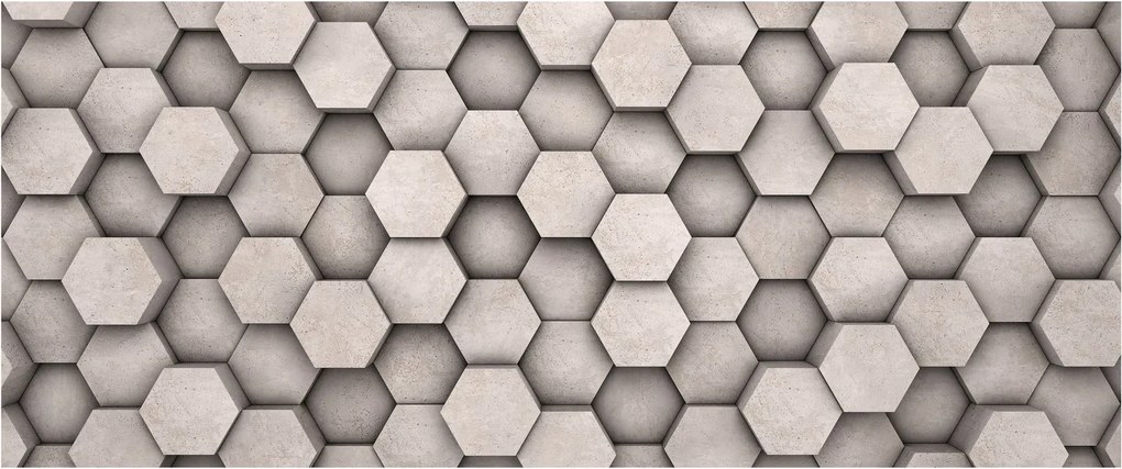 Kép - Hatszögek beton kivitelben (120x50 cm)