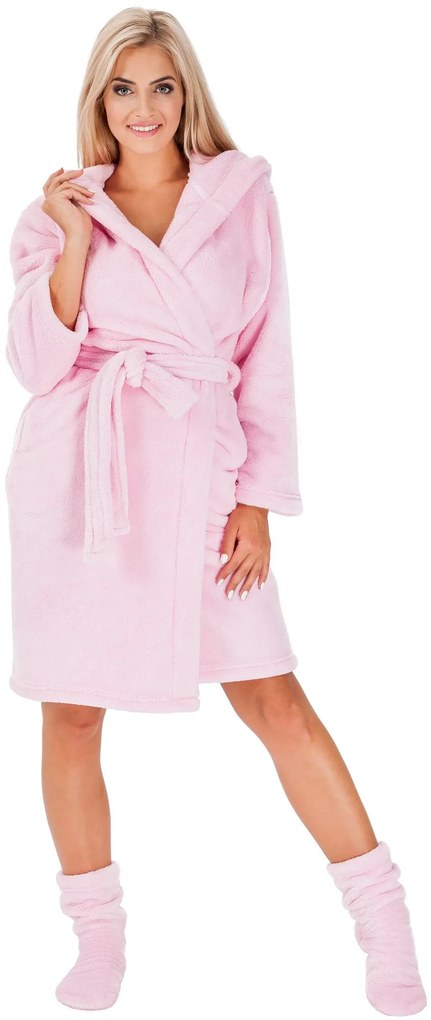 Női fürdőköpeny Nancy + Pink zoknik L/XL