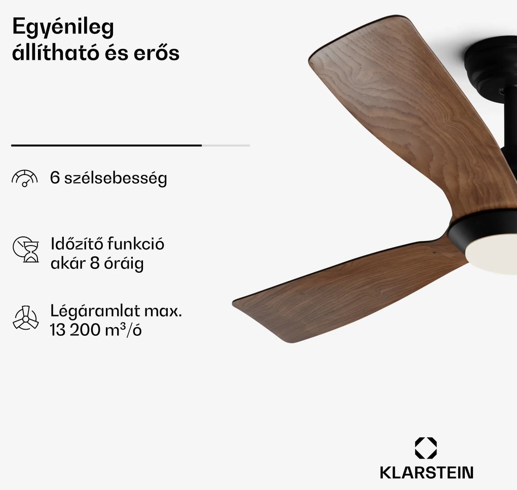 Fiji Flow 2 az 1-ben Smart, mennyezeti ventilátor, Ø 132 cm, dimmelhető LED világítás, távirányító, vezérlés applikáción keresztül, 2 irányú működtetés