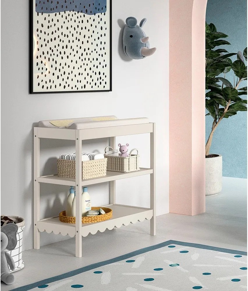 Bézs pelenkázó asztal pelenkázó feltéttel Swingo – Vipack