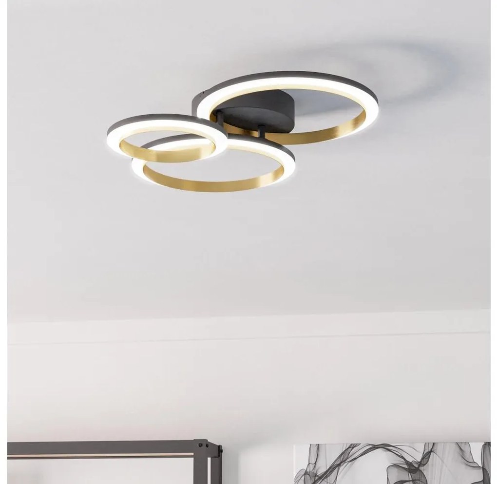 Eglo Eglo 901224 - LED Dimmelhető mennyezeti lámpa CALLIERA LED/20W/230V fekete/arany EG901224