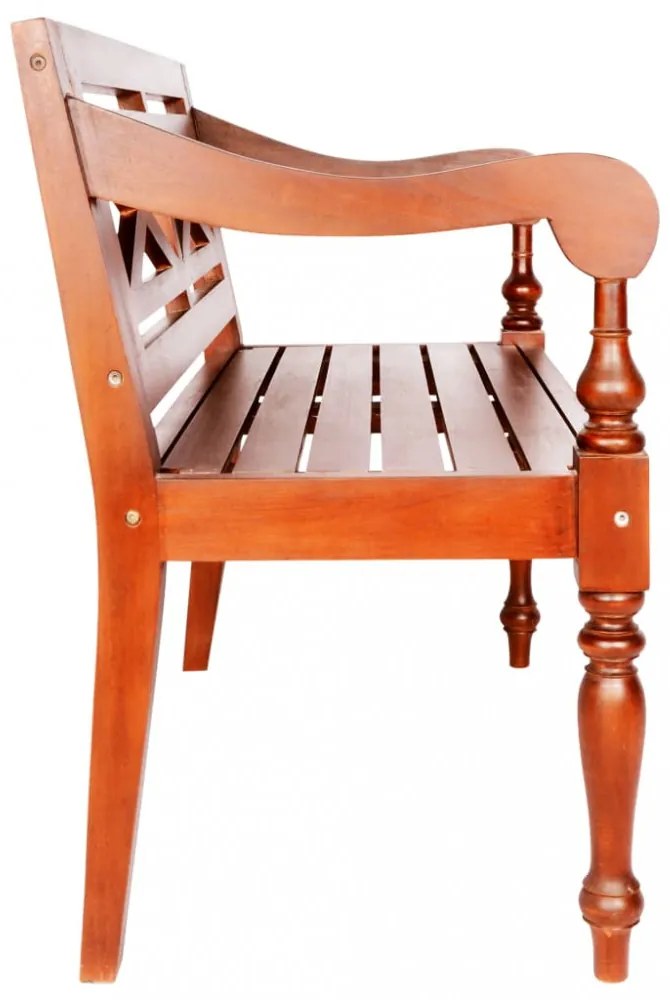 sötétbarna tömör mahagóni Batavia pad 98 cm