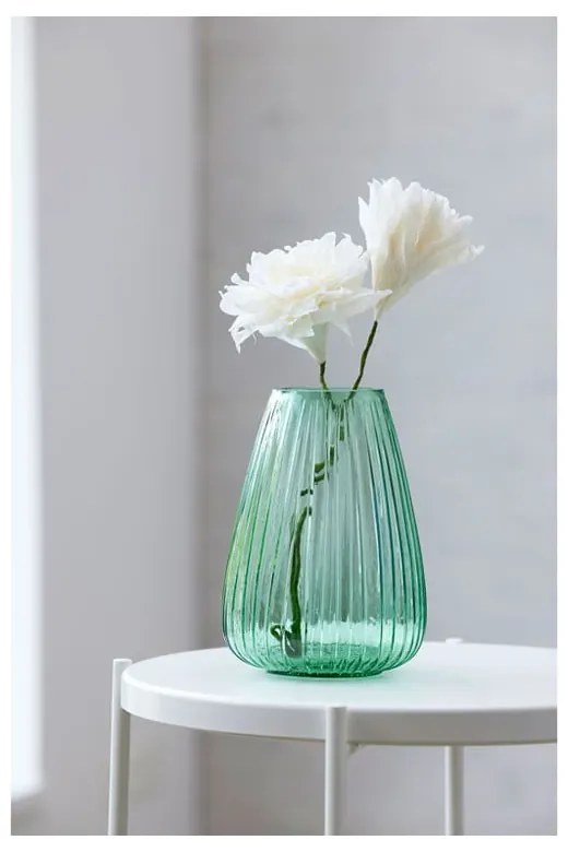 Kusintha zöld üveg váza, magasság 22 cm - Bitz