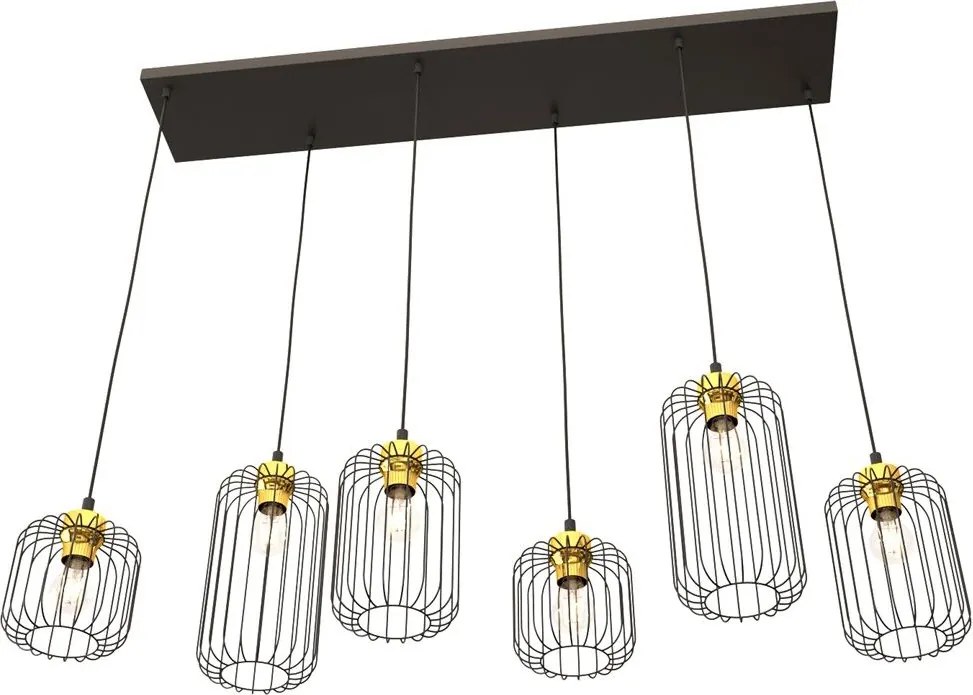 Emibig modern függeszték vander fekete arany emi1364/6