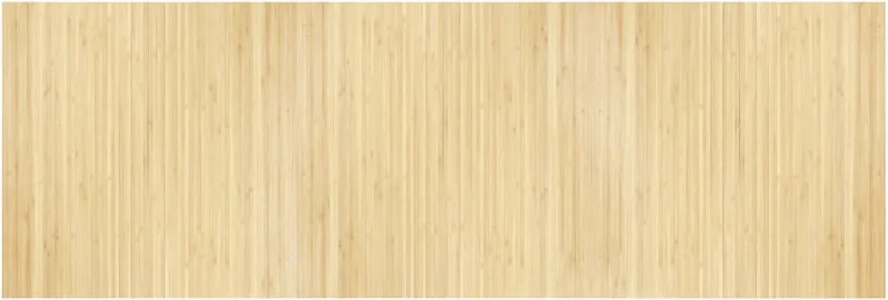 vidaXL négyszögletű világos természetes bambusz szőnyeg 100 x 300 cm