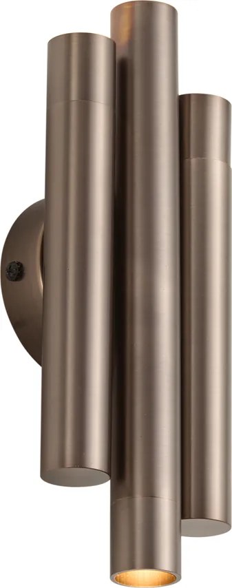 Modern fali lámpa sötét bronz 3-as - Pipes