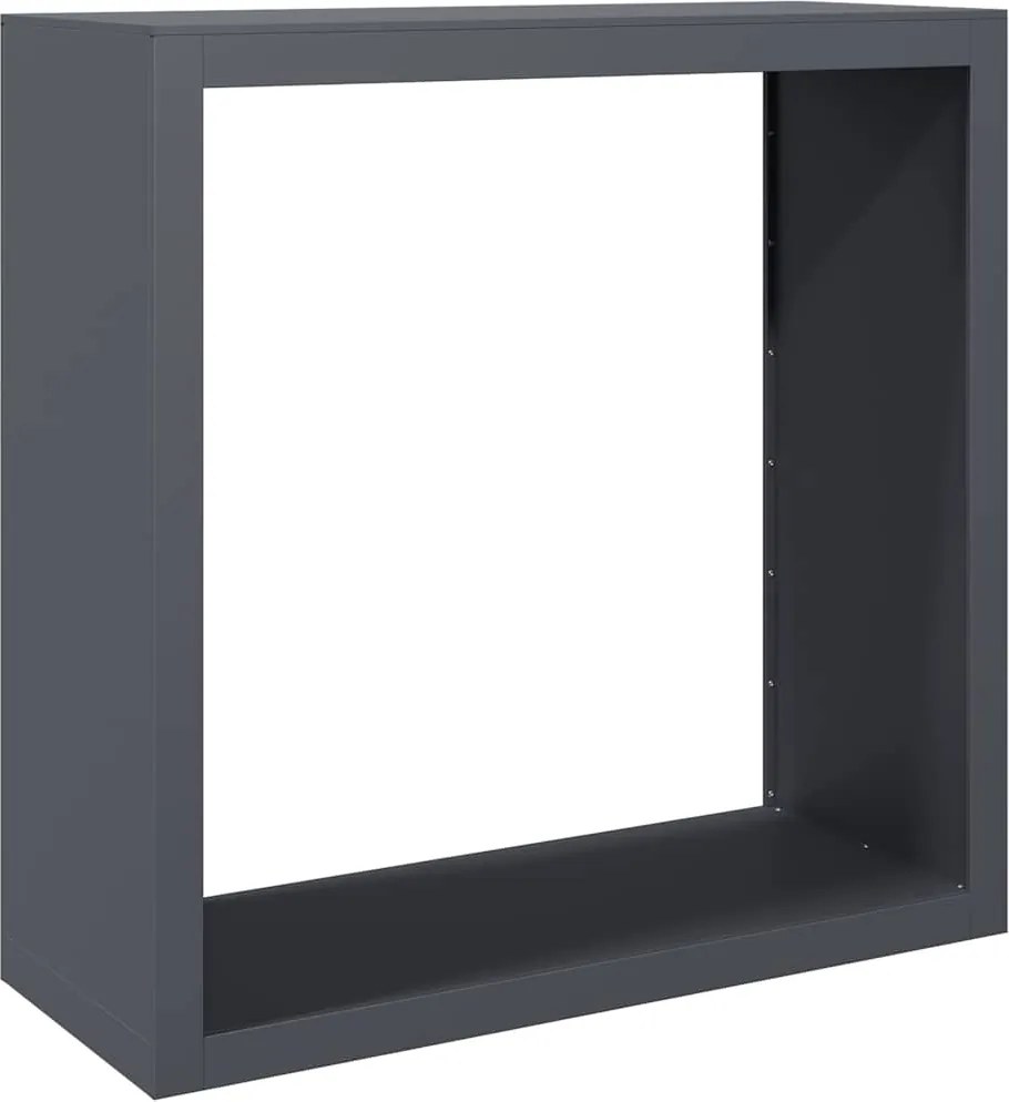 vidaXL antracitszürke acél tűzifatároló 100 x 40 x 100 cm