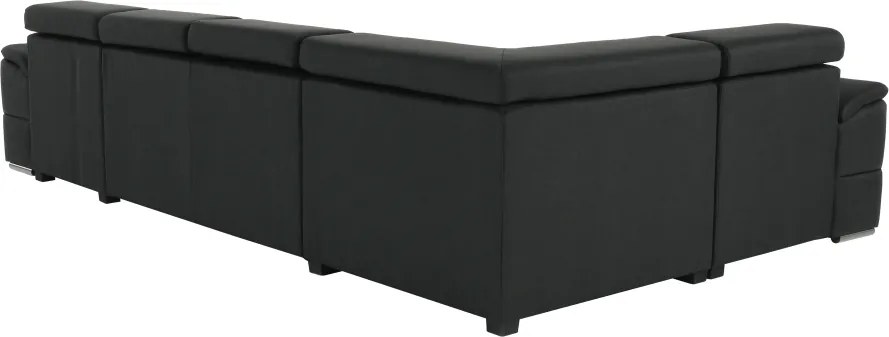 Ülőgarnitúra, sötétszürke, jobbos kivitel, SEGORIA ROH U