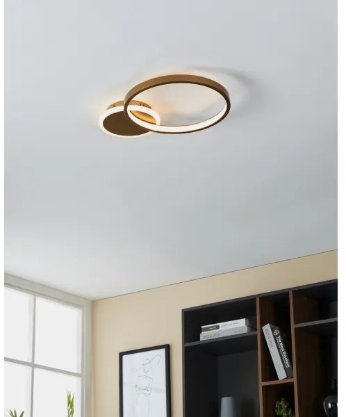 Eglo 900423 - LED Dimmelhető mennyezeti lámpa GAFARES LED/15W/230V arany + távirányító
