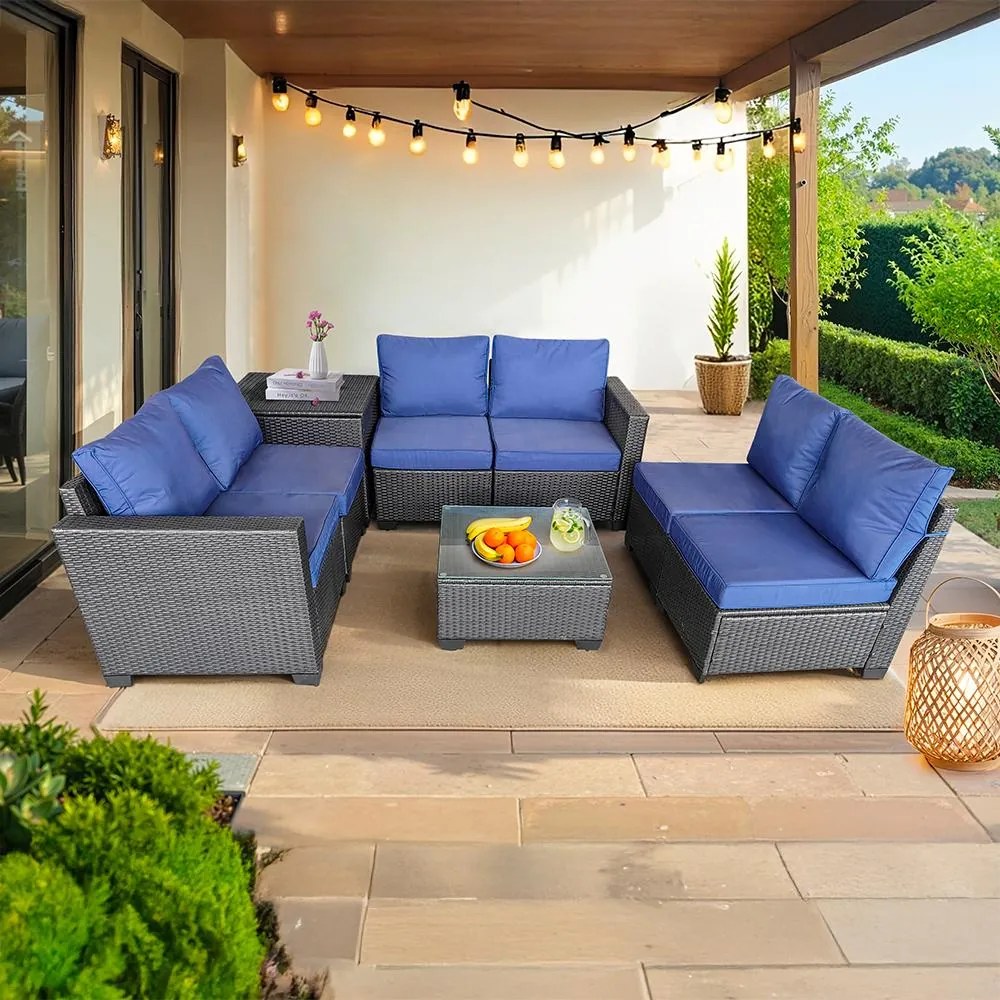 Avenberg ENCANTA Nagy kerti kanapé szett párnákkal és tárolóval