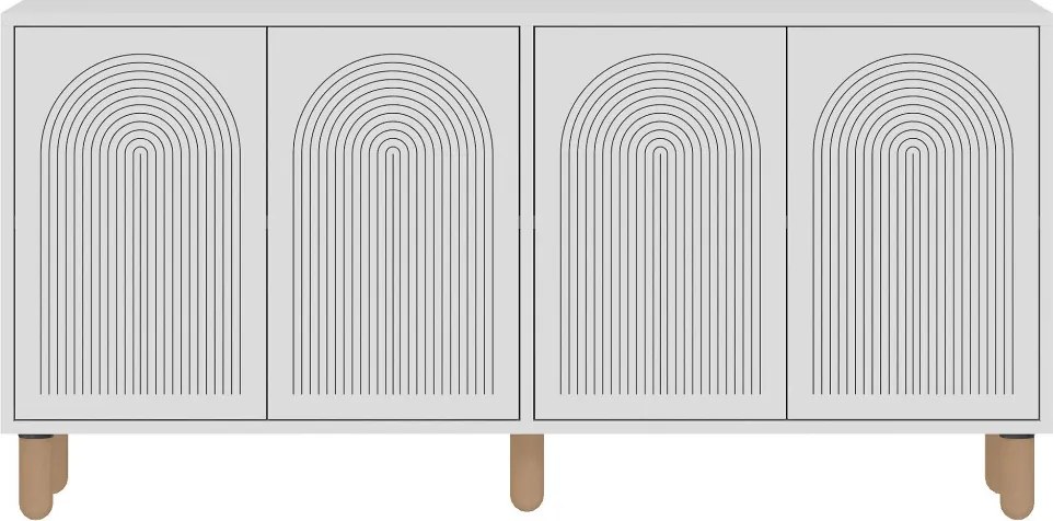 Doresta komód, fehér, 150 cm