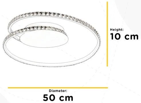 ONLI - LED Mennyezeti lámpa EDEN LED/26W/230V 4500K átm. 50 cm fehér