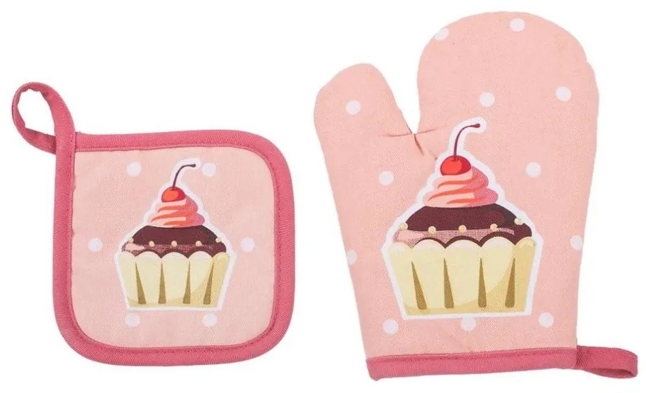 Pamut gyerek konyhai szett 4 db-os Cupcakes - Tiseco Home Studio