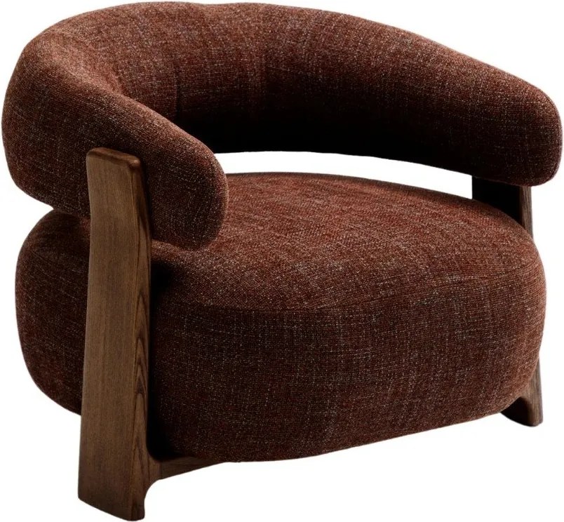 Barna zsenília fotel Granite – Kave Home