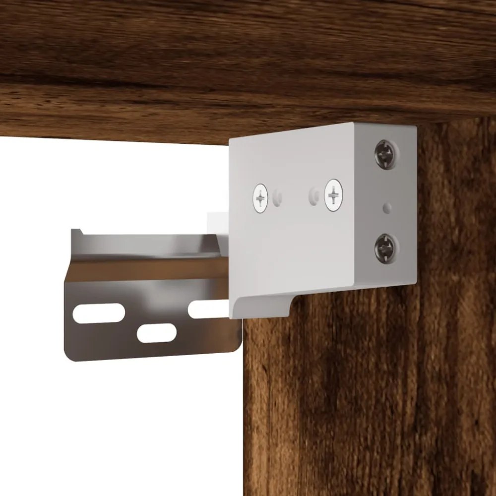 füstös tölgy színű faliszekrény üvegajtókkal 68,5x37x35 cm