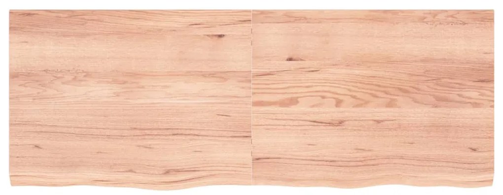 világosbarna kezelt tömör tölgyfa fali polc 160 x 60 x (2-4) cm