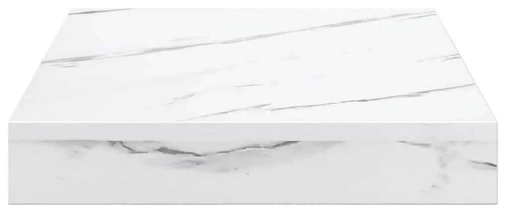 Falpolc tárolóval 4 pcs Fehér márvány 23 x 23,5 x 4 cm Faanyag