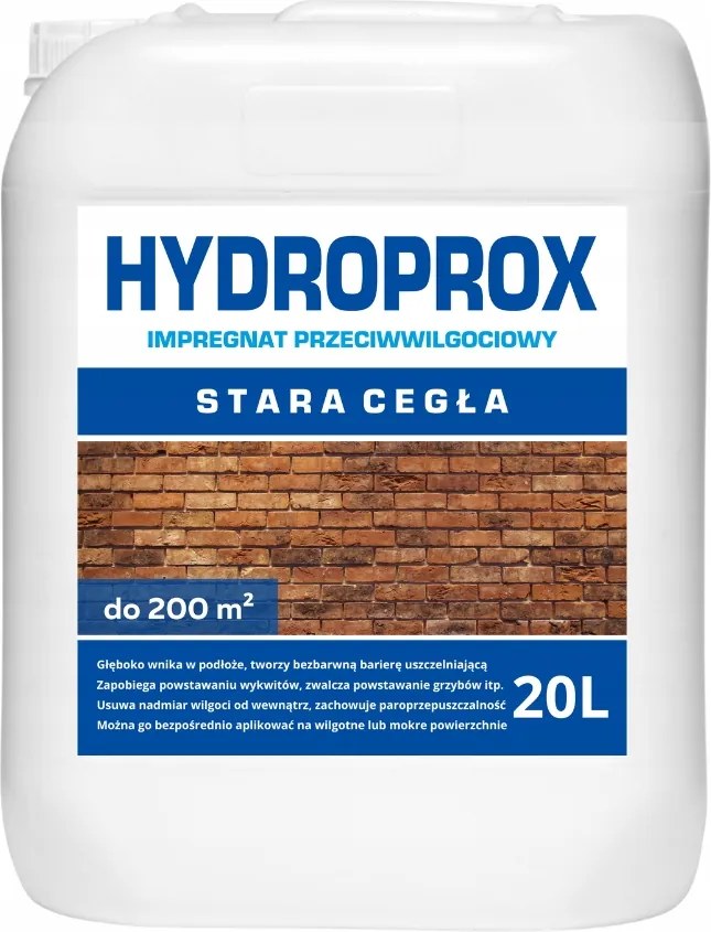 Hidroprox Páramentesítő Impregnálószer Régi Tégla 20L