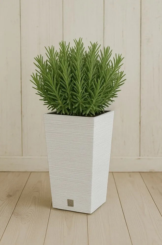 FURU SQUARE virágtartó 24 cm, fehér, 24 cm