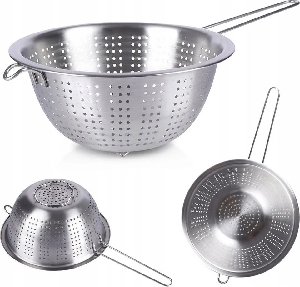 Konyhai szűrő Rozsdamentes acél nyéllel 21 cm