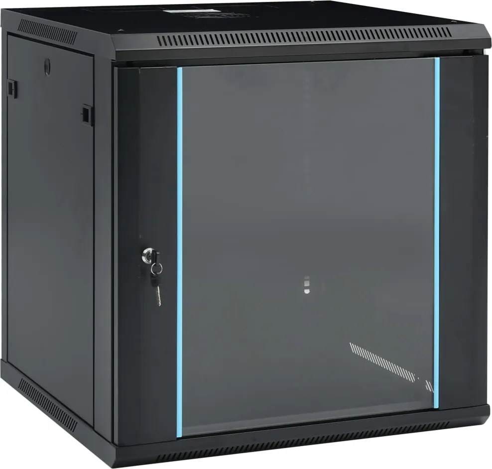 vidaXL 12U fali hálózati szekrény 19" IP20 600 x 600 x 640 mm