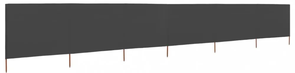 szürke 6-paneles szövet szélellenző 800 x 80 cm