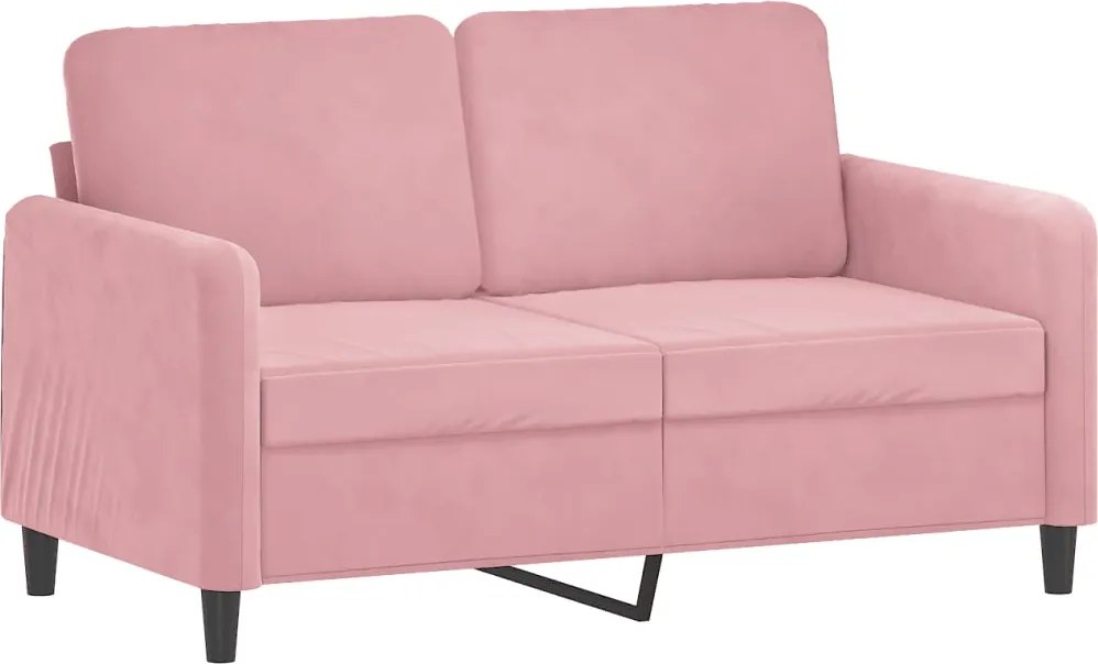 vidaXL kétszemélyes rózsaszín bársony kanapé 120 cm