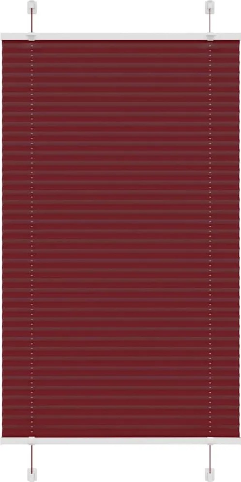 vidaXL pliszírozott redőny Bordeaux piros 75x100 cm Szövetszélesség