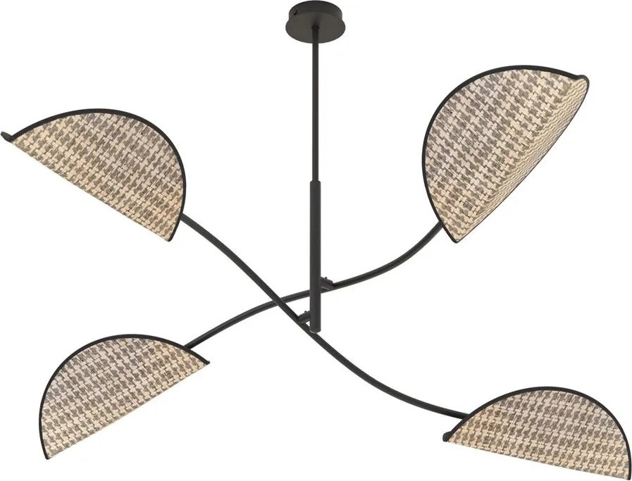 Emibig modern mennyezeti lámpa lotus barna fekete emi1463/4