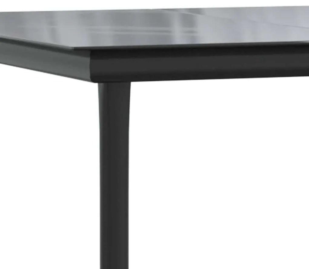 9 részes szürke polyrattan üveg kerti étkezőgarnitúra párnával