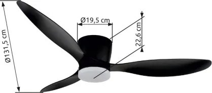 GLOBO 03666S ARMANDO Ventilátoros lámpa IP20