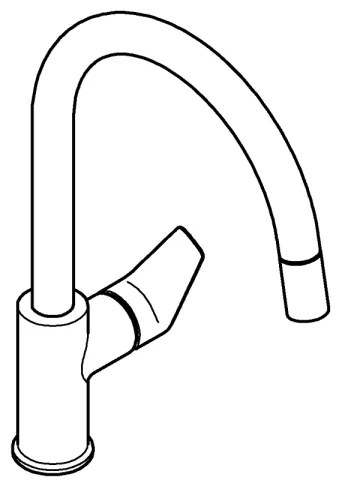 GROHE 30551000 - START EDGE mosogató csaptelep 357 mm, fényes króm