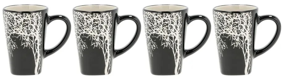 Fekete agyagkerámia eszpresszó bögre szett 4 db-os 100 ml Hela – Villa Collection