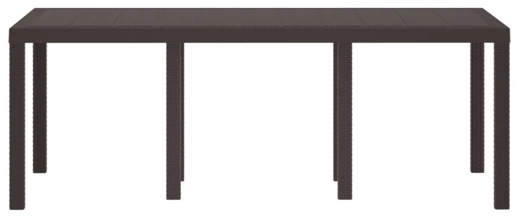 Kerti Asztal Barna 200x100x73 cm Polirattan