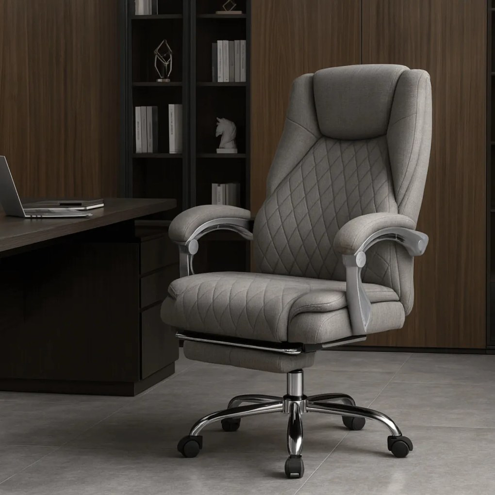 Forgószék masszírozó funkcióval, fűthető funkcióval, szürke színben, szövet kárpittal. GIORGIO