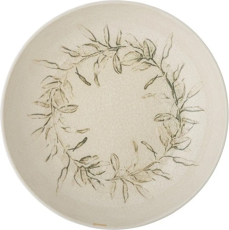 Krémszínű agyagkerámia tálka karácsonyi mintával 450 ml Hollie – Bloomingville