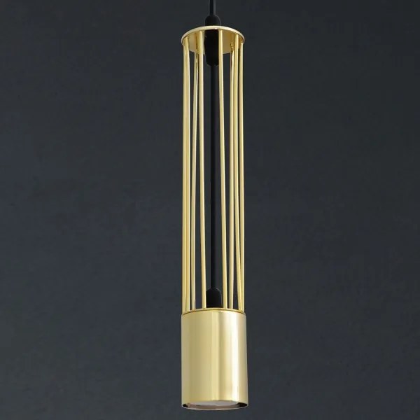 LED Csillár zsinóron BARS 1xGU10/4,8W/230V arany