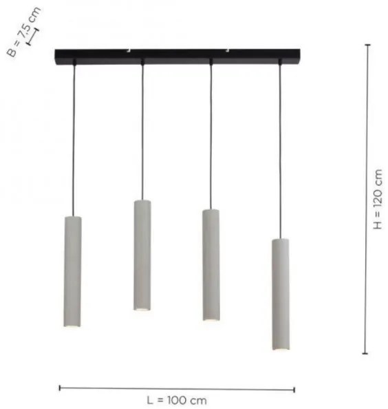 Paul Neuhaus 2204-22 - Csillár zsinóron ETON 4xGU10/35W/230V