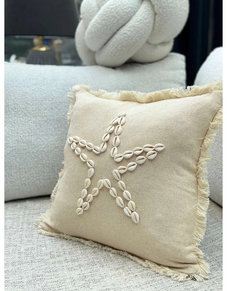 Pamut párnahuzat 43x43 cm Seashells – Mioli Decor