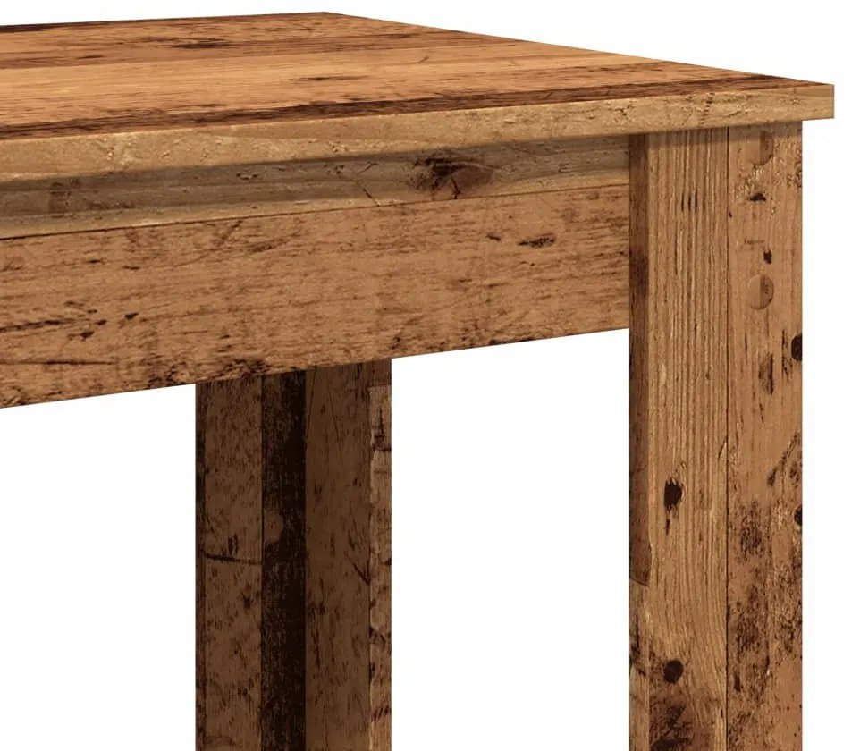 antik fa színű szerelt fa bárasztal 102 x 50 x 103,5 cm