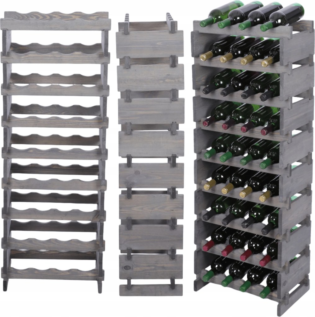 Bortartó állvány moduláris palacktartó állvány 9x4 36 palackhoz szerszám nélküli szerelés